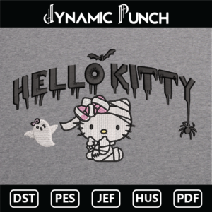 Hello Kitty Mummy Embroidery Design.