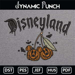 Disneyland Mickey Minnie Pumpkins Halloween Embroidery Design.