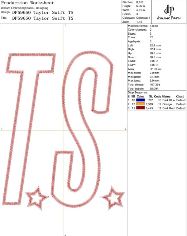 Taylor Swift Showgirl Applique - Image 6