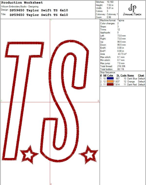 Taylor Swift Showgirl Applique - Image 7