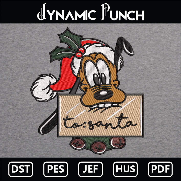 Pluto Xmas Embroidery Designs.