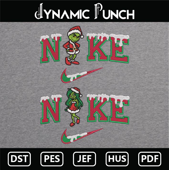 Nike Grinch and Grinch Girl Snow Xmas