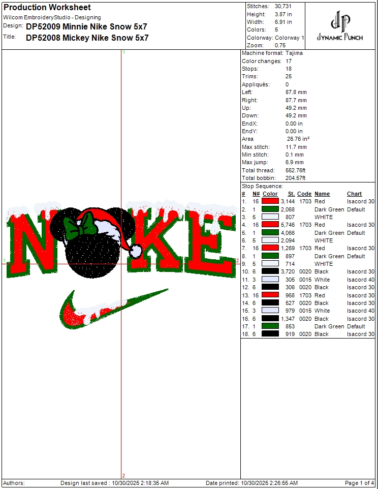 Nike Mickey Minnie Snow Xmas - Image 3