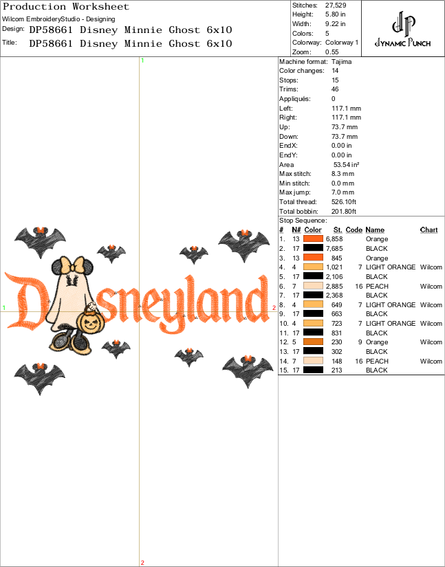 Disneyland Mickey Ghost and Minnie Ghost Embroidery Designs.