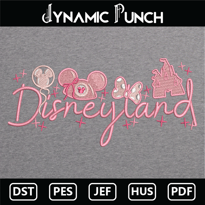 Disneyland Coquette Embroidery Design.
