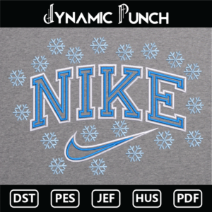 Nike Snowflakes 2 Christmas Embroidery Design.