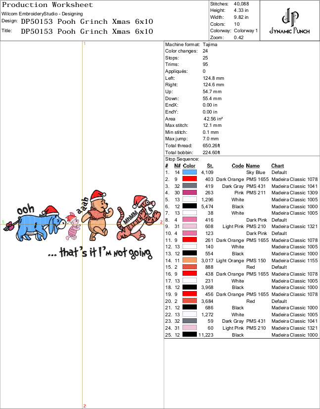 That’s It I’m Not Going – Pooh Christmas Embroidery - Image 3