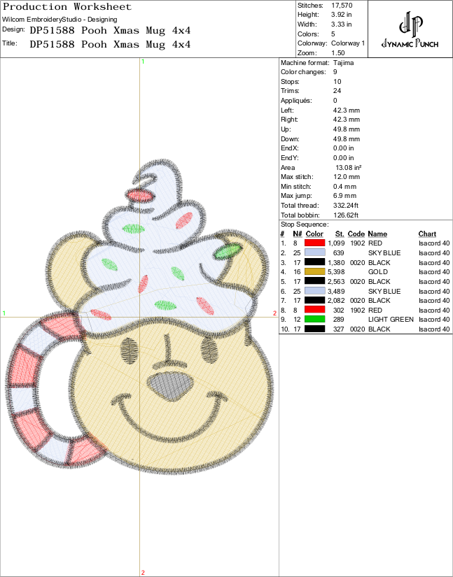 Pooh Christmas Mug - Image 2