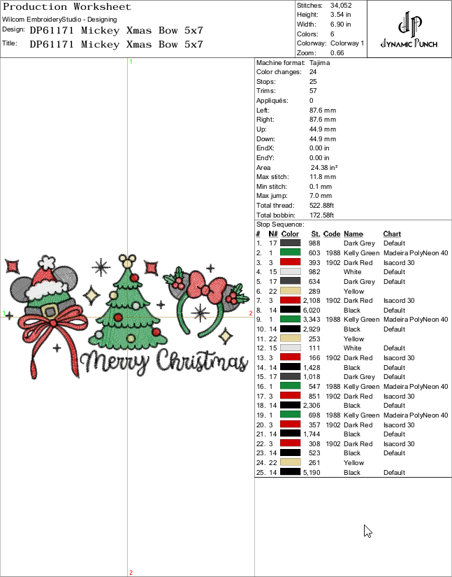 Mickey Minnie Christmas Bow - Image 2