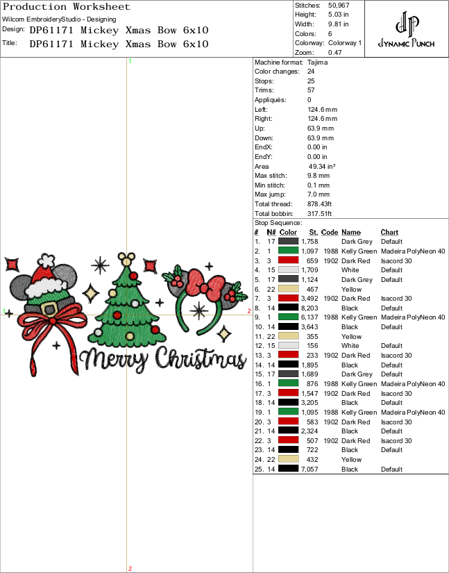 Mickey Minnie Christmas Bow - Image 3