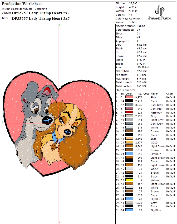 Lady Tramp Heart Valentine - Image 3