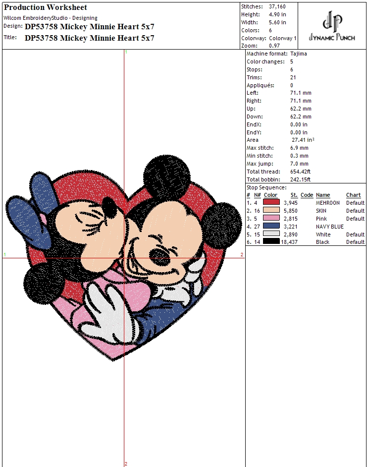 Mickey Minnie Heart Valentine - Image 3
